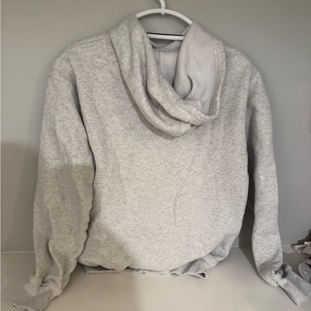 White Fox Boutique Gray Hoodie with Blue Logo - Picture 2 of 3